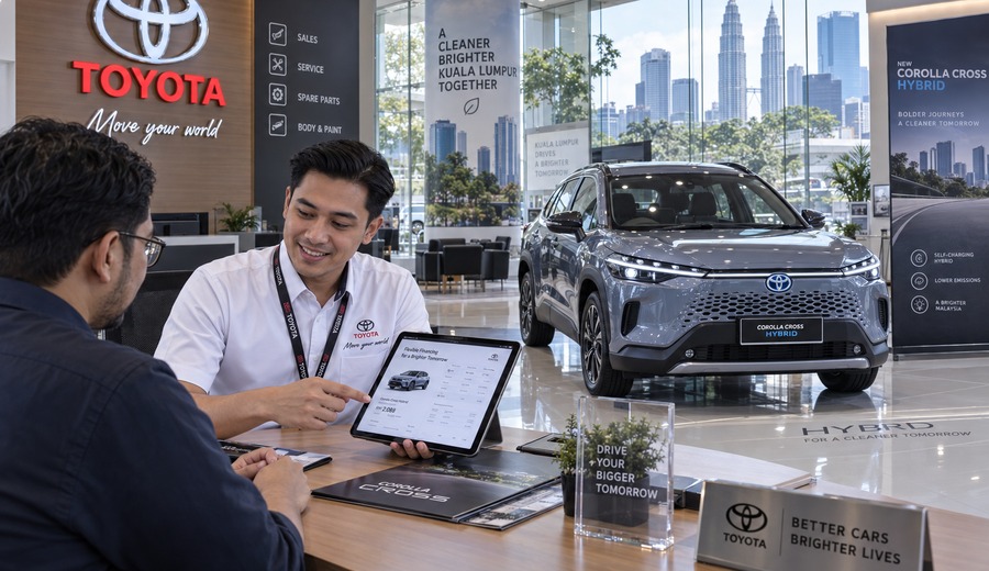 Authorized Toyota Sales Advisor Consultation Desk at Wheelcorp Toyota Sri Petaling